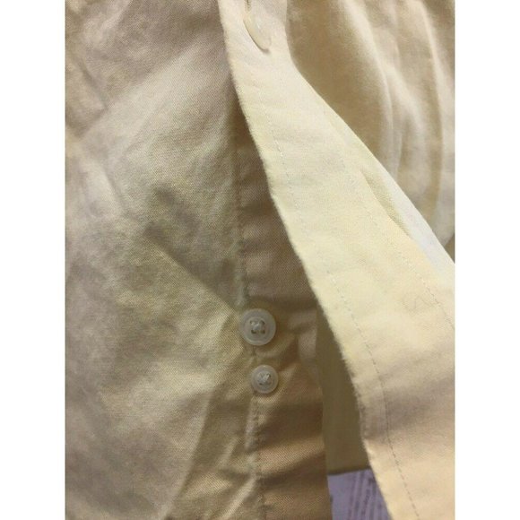 IZOD Mens Casual Button Shirt Yellow Size 17 34/35 XL L/S Cotton Easy Care - Picture 11 of 12